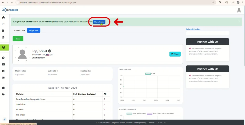 how to claim on TOPSCINET