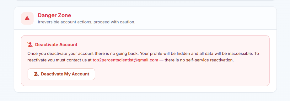 How to deactivate your TOPSCINET account