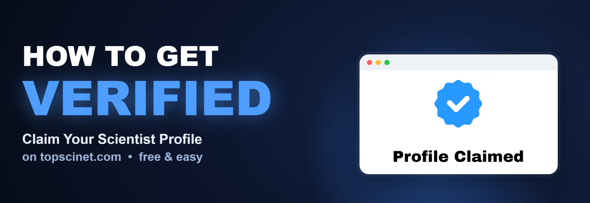 Claim Your Profile on TOPSCINET in 2026